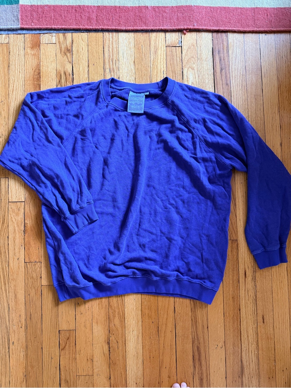 Jungmaven cotton Crewneck Sweater - Royal Blue
